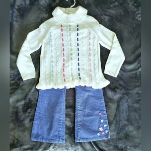 NWOT GIRLS GYMBOREE 2 PC OUTFIT SIZE 5/6